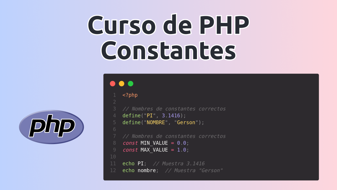 curso de php constantes