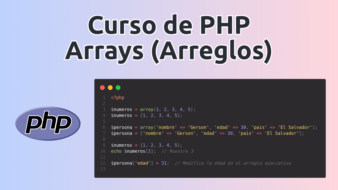 curso de php arreglos